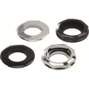 ABB Chrome Metal Push Button Adapter for MEM Emergency Stop Compatible with MPET4, MPEK3, MPEP3 1SFA616920R8028 KA1-8028