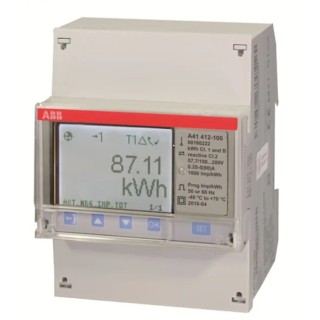 ABB 1 Phase Direct Connected LCD Energy Meter 80A Current Rating A41 Series 2CMA170505R1000 A41 MON MOD 80A GOLD MID