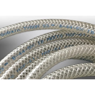 Saint-Gobain Industrial & Consumer Solutions Polyvinyl Chloride Process Tubing, 6.4 mm ID, 11.1 mm OD, Clear, 15 m AMH00018