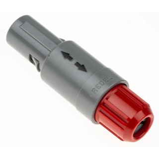 LEMO Circular Connector 2 Contacts Cable Mount 14 mm Plug Male IP50 Redel P Series PAG.M0.2GL.AC52R