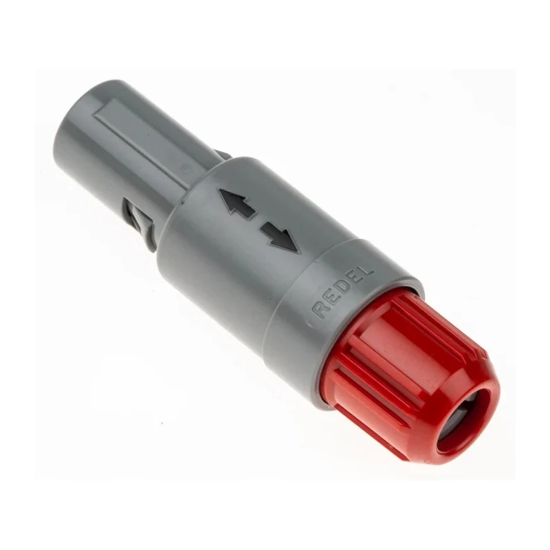 LEMO Circular Connector 2 Contacts Cable Mount 14 mm Plug Male IP50 Redel P Series PAG.M0.2GL.AC52R