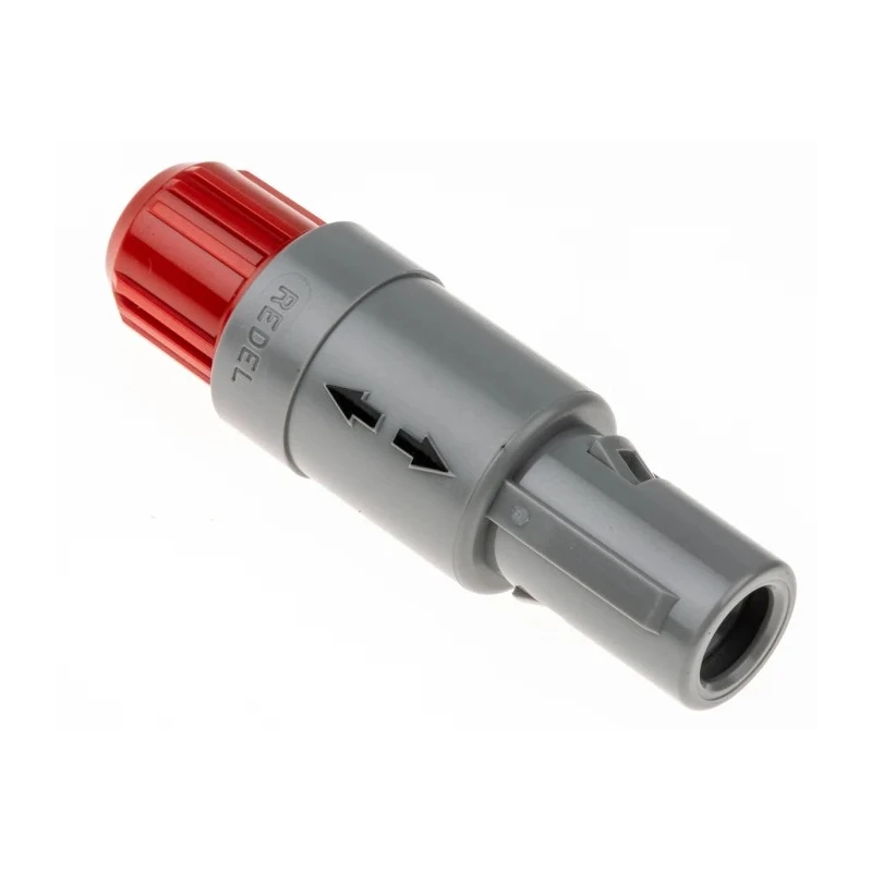LEMO Circular Connector 2 Contacts Cable Mount 14 mm Plug Male IP50 Redel P Series PAG.M0.2GL.AC52R