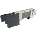 SMC Pneumatic Solenoid Valve 5 Ports Die Cast Zinc Body Rubber Seal DIN Rail Mount 24V SQ1000