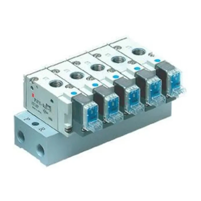 SMC Pneumatic Internal Pilot Manifold Aluminium Body 8 Station 1/4 in Port Size SYJ700 