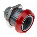 LEMO Circular Connector 2 Contacts Panel Mount Socket Female 600V 10A Polymer Housing IP50 Redel P Series PKG.M0.2GL.LR