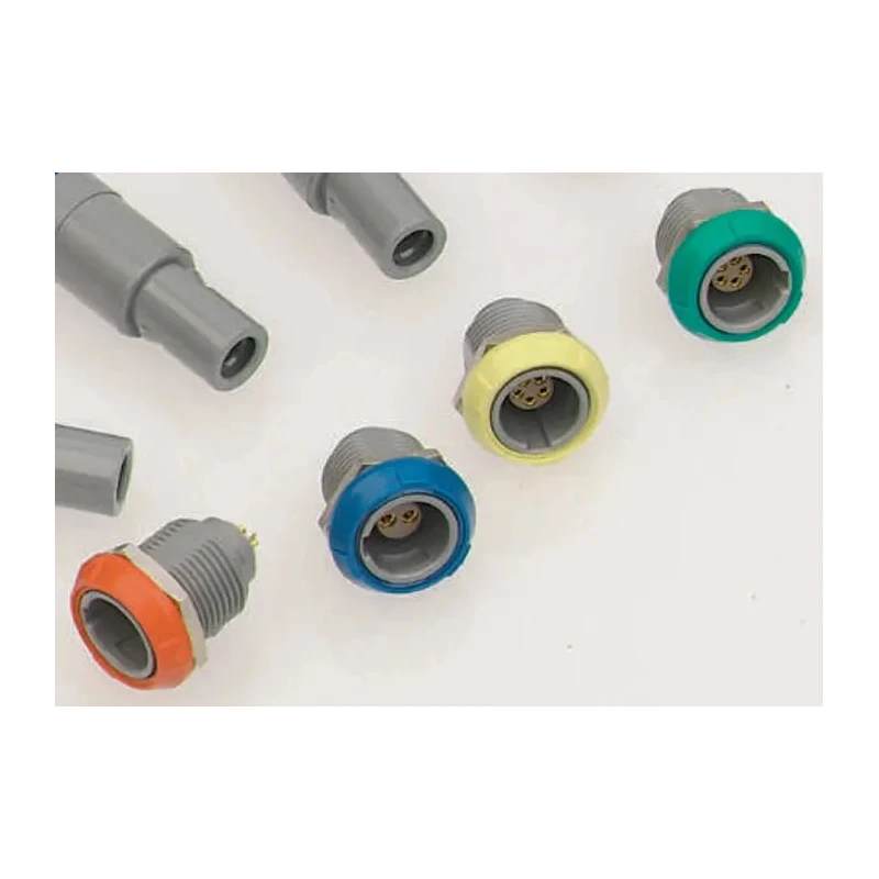 LEMO Circular Connector 5 Contacts Panel Mount Socket Female IP50 Polymer Housing 500V 7A Redel P Series PKG.M0.5GL.LV