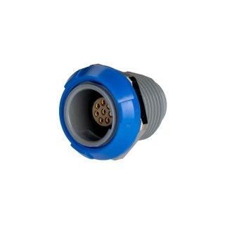 LEMO Circular Connector, 8 Contacts, Panel Mount Socket, Female, IP50, Redel P Series PKG.M0.8GL.LA