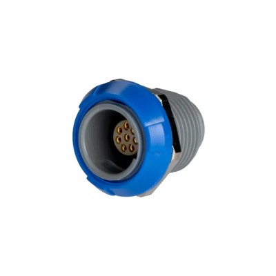 LEMO Circular Connector, 8 Contacts, Panel Mount Socket, Female, IP50, Redel P Series PKG.M0.8GL.LA