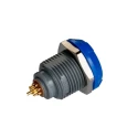 LEMO Circular Connector, 8 Contacts, Panel Mount Socket, Female, IP50, Redel P Series PKG.M0.8GL.LA