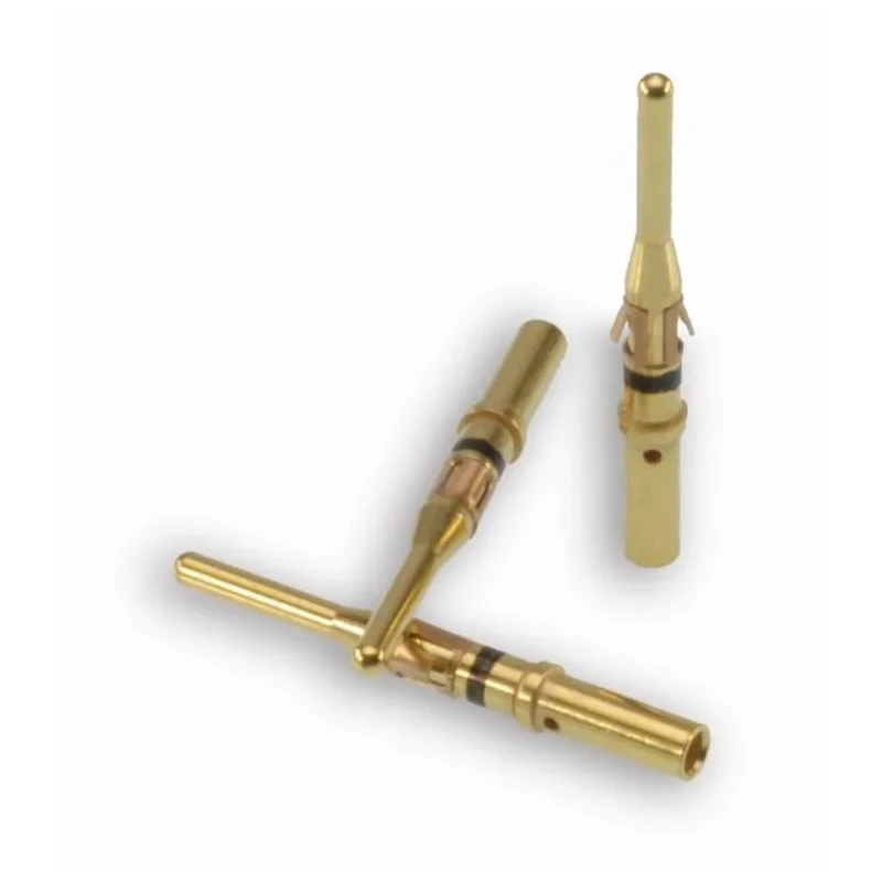 ITT Cannon Male Crimp Circular Connector Contact Wire Size 16AWG Current 13A Brass Gold Plating T3P16MC1LY / 192991-0084