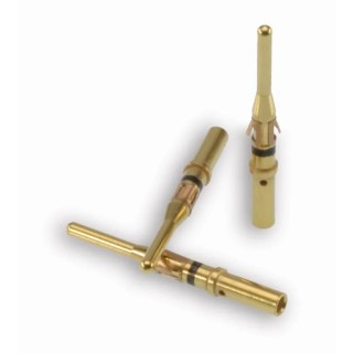 ITT Cannon Male Crimp Circular Connector Contact 24 AWG Wire Size Gold Plated Brass T3P24MC1LX / 192991-0093
