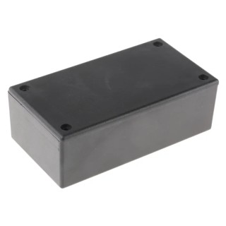 RS PRO Black Two Part ABS Enclosure with Black Lid, 40.9 mm x 120.9 mm x 65.5 mm 237-4353