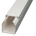 RS PRO White Open Slot PVC Cable Trunking 18mm Width x 18mm Depth x 2m Length W18mm