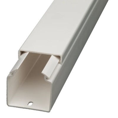 RS PRO White Open Slot Cable Trunking W30mm x D30 mm x L2 m Polyvinyl Chloride W30mm