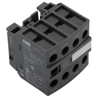 ABB Auxiliary Contact Block, 4 Contact 4 NC, Front Mount, 6 A Contact Current, 440 V Contact 1SBN010140R1204 CA4-04N