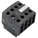 ABB Auxiliary Contact Block, 4 Contact 4 NC, Front Mount, 6 A Contact Current, 440 V Contact 1SBN010140R1204 CA4-04N