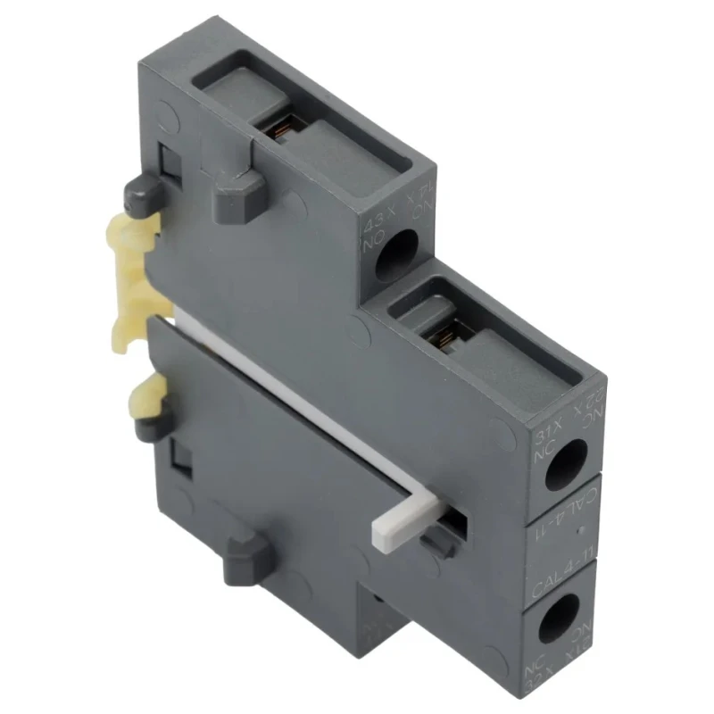ABB Auxiliary Contact Block, 2 Contact, 1 NO/1 NC, CAL4 Series, Side Mount, 6A Contact Current 1SBN010120T1011 CAL4-11-T