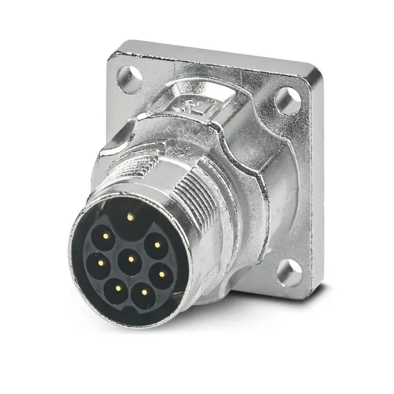 Phoenix Contact Industrial Circular Connector 8 Contacts Front Mount M17 Thread Plug Male IP66 IP68 630V 14A M17 PRO 1628912