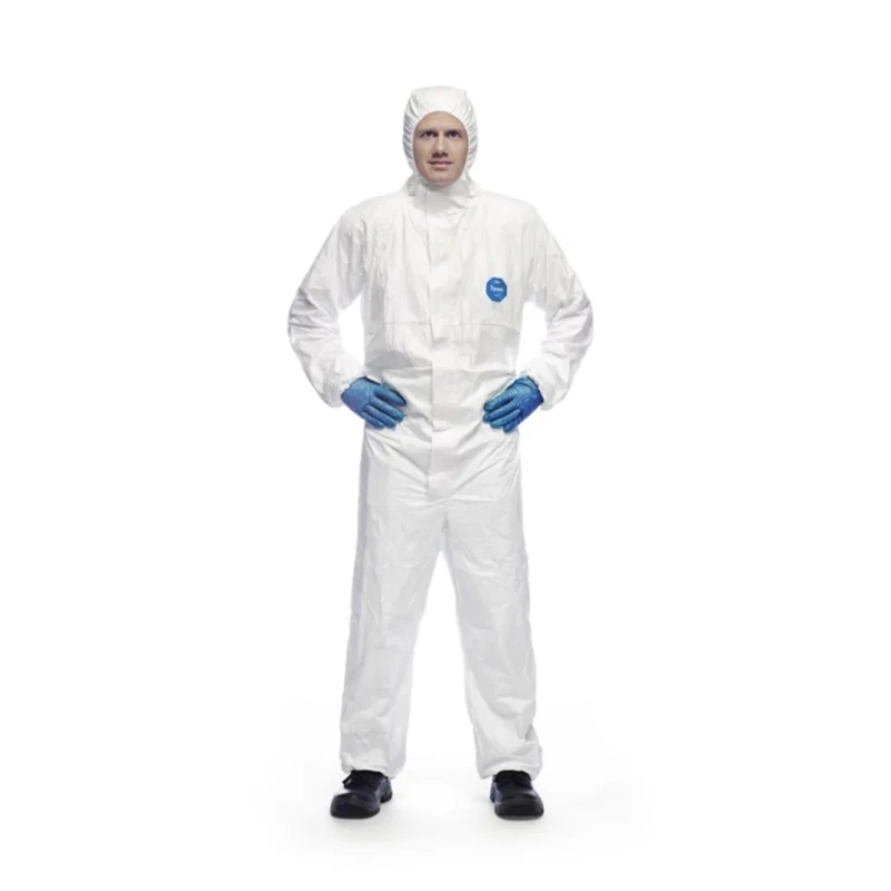 Tyvek White Disposable Coverall, Unisex, Hooded, 3XL Size, 500 Xpert Series D14664003