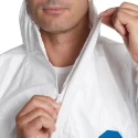 Tyvek White Disposable Coverall, Unisex, Hooded, 3XL Size, 500 Xpert Series D14664003