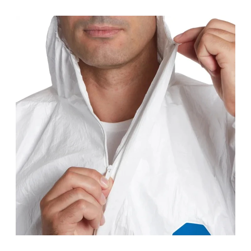 Tyvek White Disposable Coverall, Unisex, Hooded, 3XL Size, 500 Xpert Series D14664003