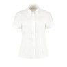 Kustom Kit White Polyester Cotton Long Sleeve Women's Work Shirt Size 112 cm KK701
