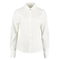 Kustom Kit Women's White Cotton-Polyester Tailored Fit Long Sleeve Work Shirt 98 cm KK702