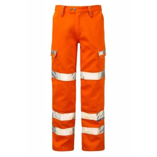 PULSAR Men's Hi Vis Trouser Orange, Yellow Waist 28-54 in PR336R