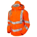 PULSAR Orange Unisex Hi Vis Jacket 2XL, Hooded, Waterproof, Breathable 300D PU Coated Polyester PR515-R-2XL