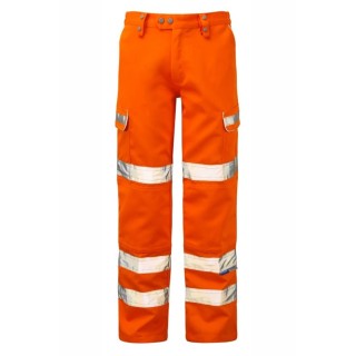 PULSAR Men's Hi Vis Trouser Orange Yellow Waist 28-54 in PR336R