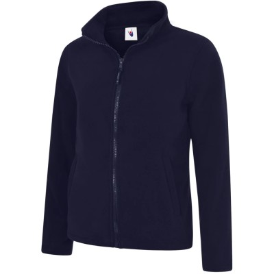 Uneek Women's Navy 100% Polyester Full Zip Fleece Jacket XS 30 to 32 in UC608