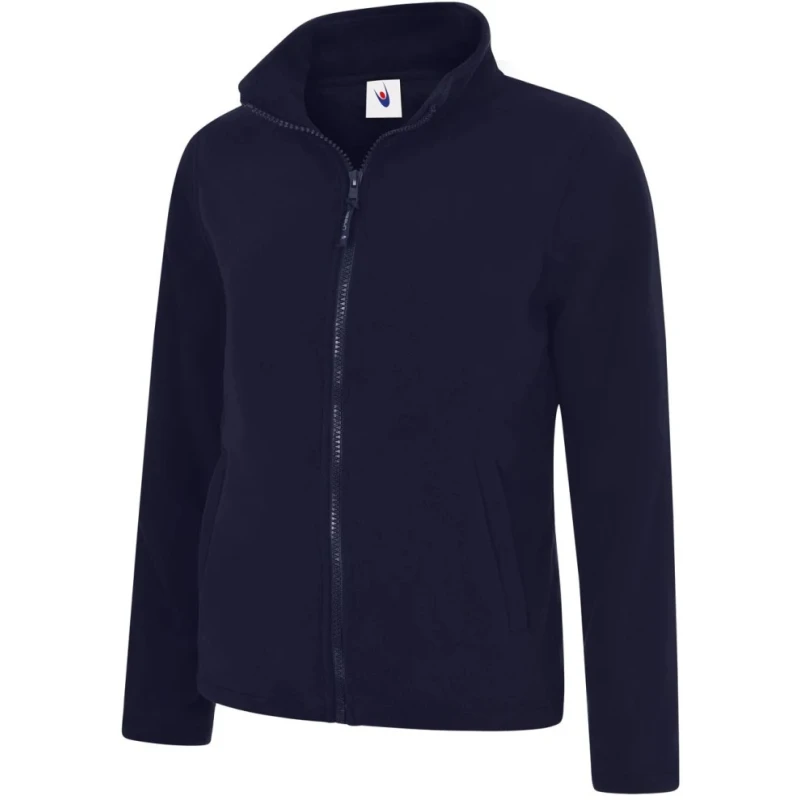 Uneek Women's Navy 100% Polyester Full Zip Fleece Jacket XS 30 to 32 in UC608