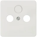 Siemens TV Aerial Cover Plate Screw White Thermoplastic 65mm Height 3 Outlets 5TG1828-2