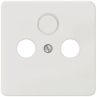 Siemens TV Aerial Cover Plate Screw White Thermoplastic 65mm Height 3 Outlets 5TG1828-2