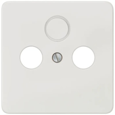 Siemens TV Aerial Cover Plate Screw White Thermoplastic 65mm Height 3 Outlets 5TG1828-2