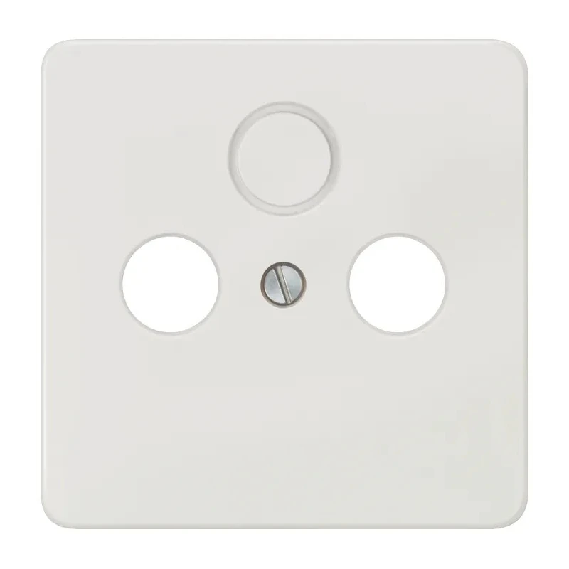 Siemens TV Aerial Cover Plate Screw White Thermoplastic 65mm Height 3 Outlets 5TG1828-2
