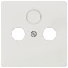 Siemens TV Aerial Cover Plate Screw White Thermoplastic 65mm Height 3 Outlets 5TG1828-2