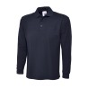 Uneek Navy Polyester, Cotton Men’s Long Sleeve Polo Shirt Size 117 to 122 cm UC113