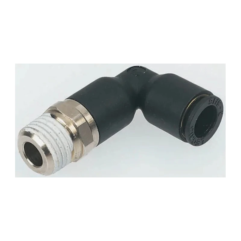 Legris LF3000 Series Male Pneumatic Fitting Nickel Plated Brass Threaded-to-Tube Push-In 10mm, 1/4 in R Thread LF3000