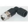 Legris LF3000 Series Male Pneumatic Fitting Nickel Plated Brass Threaded-to-Tube Push-In 10mm, 1/4 in R Thread LF3000