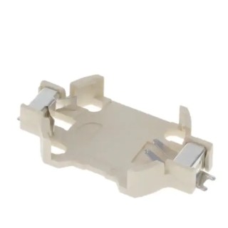 RS PRO CR2032 Battery Holder Leaf Spring High Temperature Thermoplastic Surface Mount 4.65mm Height CR2032