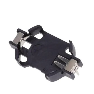 RS PRO CR2032 Battery Holder Leaf Spring High Temperature Thermoplastic Through Hole Mount 5.18mm x 28.55mm x 16mm CR2032