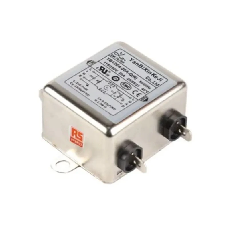 RS PRO Chassis Mount EMI Filter 20 A 250V AC 400Hz Fast-On 1 Phase 237-8701