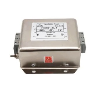 RS PRO 8 A 520V AC 50Hz, 60 Hz Chassis Mount Power Line Filter Terminal Block 3 Phase 237-8738