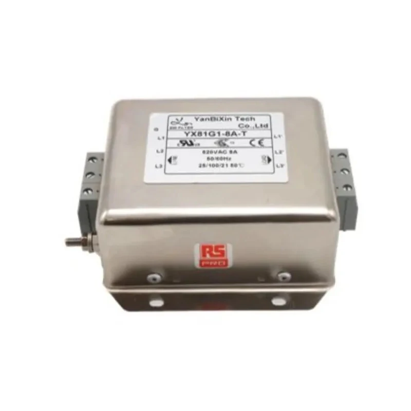 RS PRO 8 A 520V AC 50Hz, 60 Hz Chassis Mount Power Line Filter Terminal Block 3 Phase 237-8738