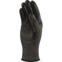 Delta Plus Black Polyurethane Work Gloves, Size 9, Cut Resistant, ANSI EN 388:2016 Safety Standards VECUTD05NO09