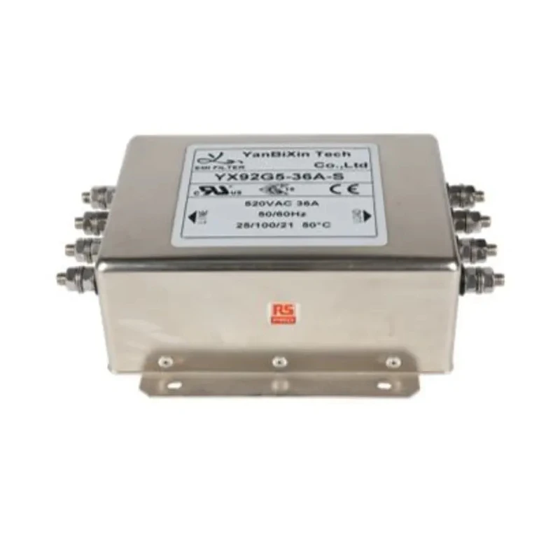 RS PRO 36 A 520V AC 50Hz, 60 Hz Chassis Mount Power Line Filter Screw Termination 3 Phase 237-8774