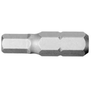 Facom Hex Screwdriver Bit 6 mm Size, 6.35 mm Hex Drive, 25 mm Overall Length EH.106