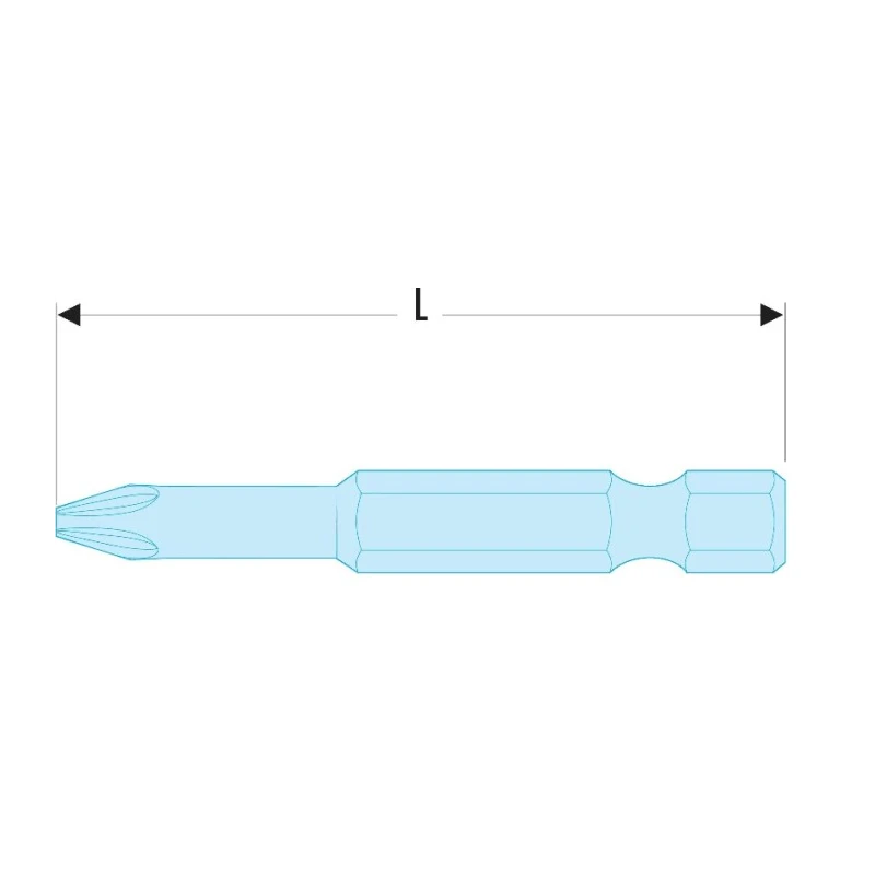 Facom Screwdriver Bit Phillips Drive Size PH2 1/4 in Tip 70 mm Overall EP.662