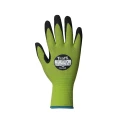 Traffi Cut Resistant Gloves Black Green Elastane Fibreglass HPPE Nylon Polyester Steel Nitrile Coated Size 8 TG6240